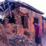 House after earthquake
